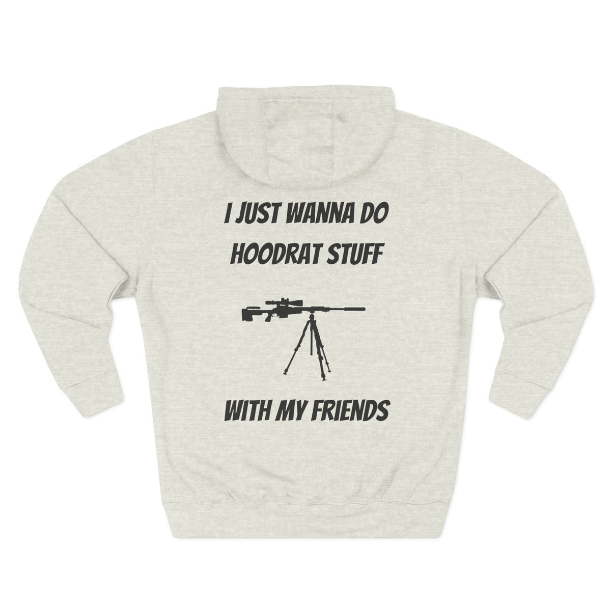 Bad Dope Society Hoodrat Stuff Hoodie, oatmeal heather, back view