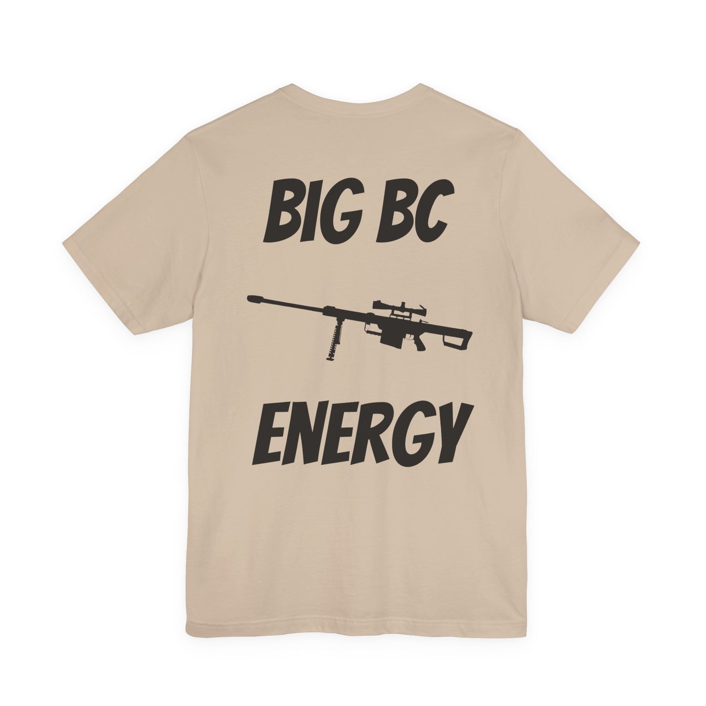 Bad Dope Society Big BC Energy T-Shirt, tan, back view