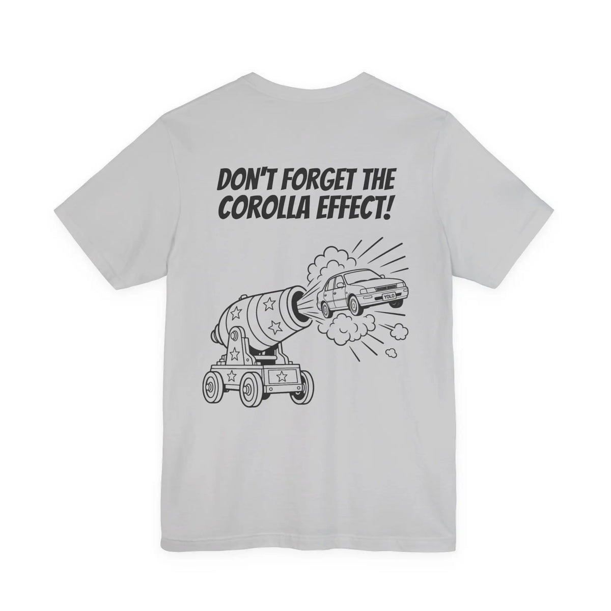 Bad Dope Society Corolla Effect T-Shirt, grey, back view