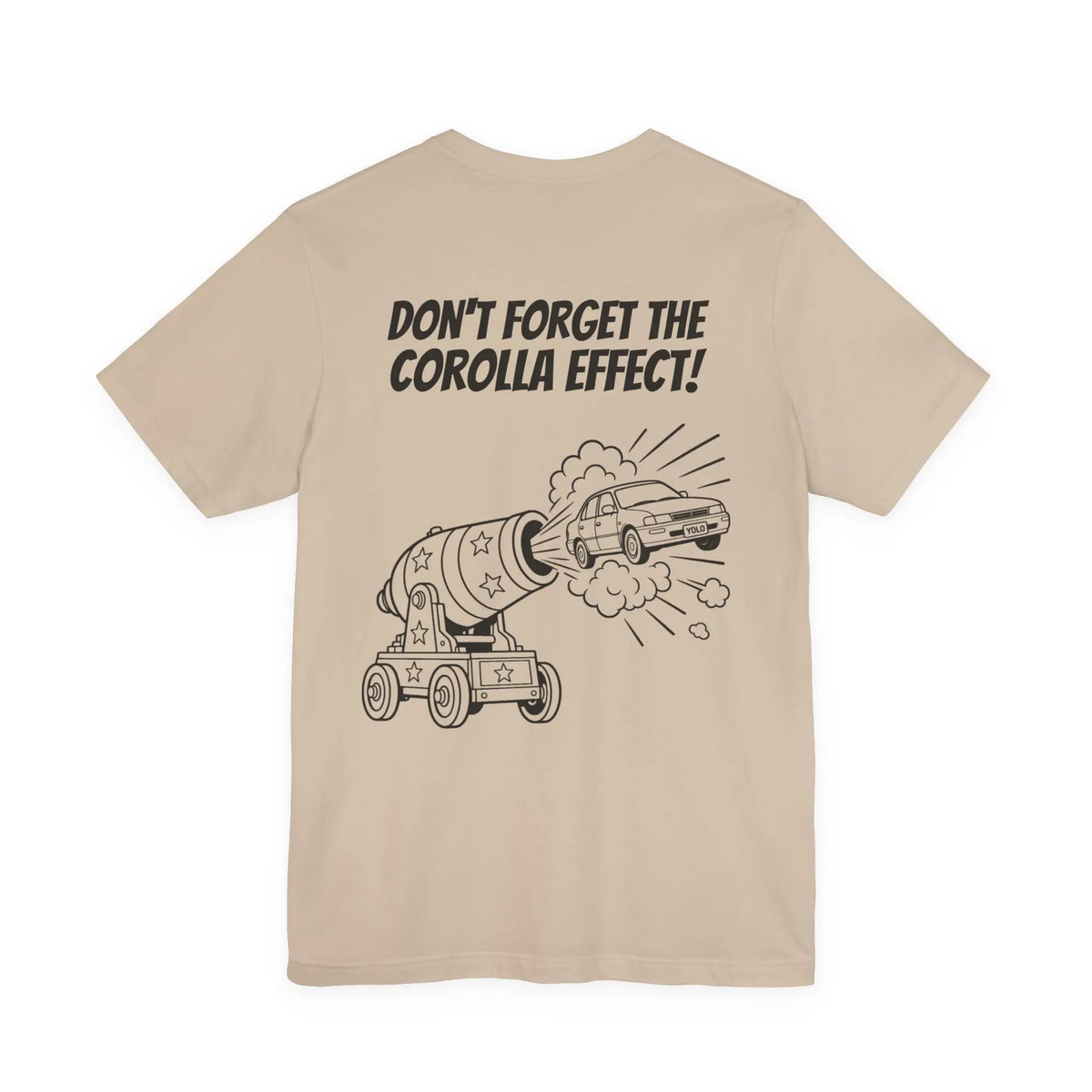 Bad Dope Society Corolla Effect T-Shirt, tan, back view