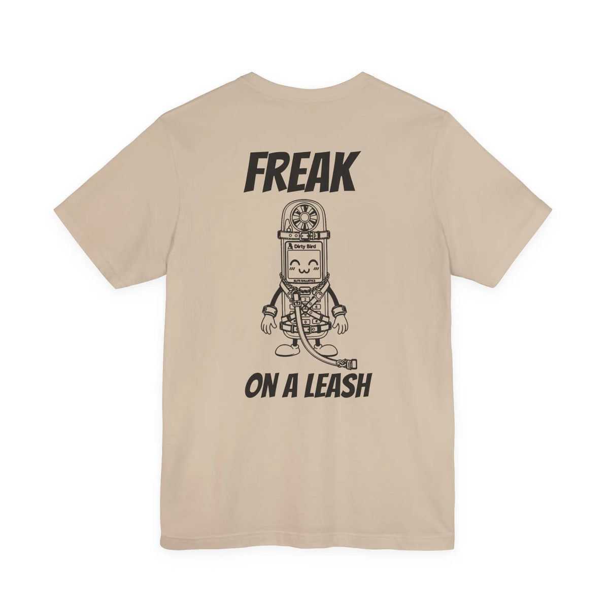 Bad Dope Society Freak On A Leash T-Shirt, tan, back view