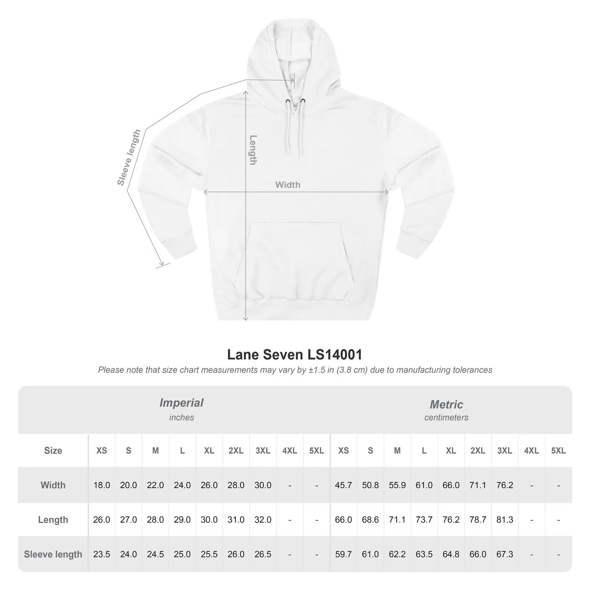 Bad Dope Society Logo Hoodie size chart