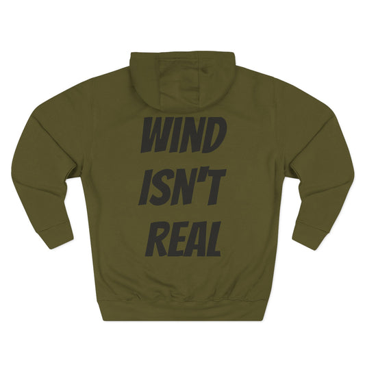Bad Dope Society Wind Isn't Real Hoodie, army green, back view