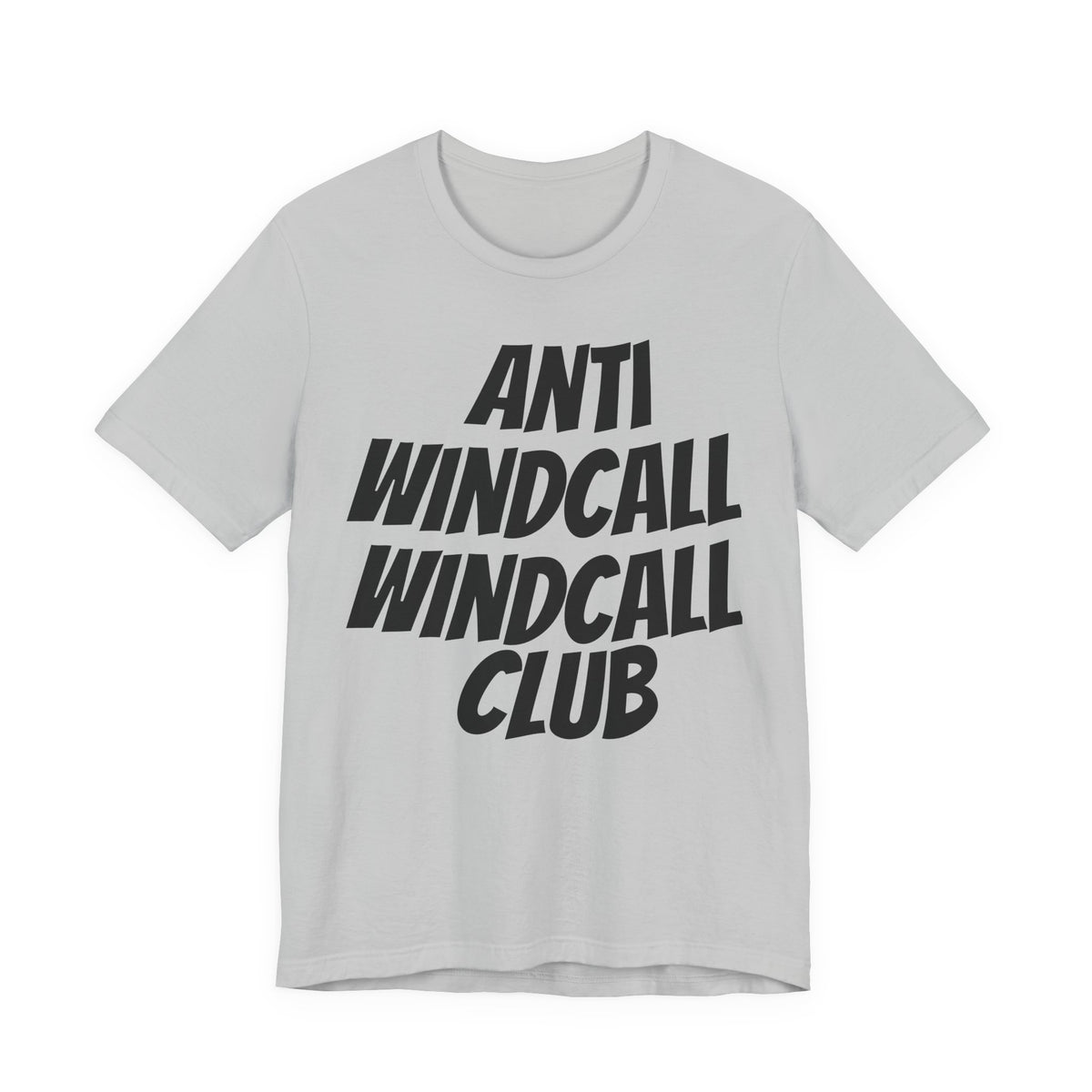 Bad Dope Society Anti-Windcall Club T-Shirt, solid athletic grey, front view