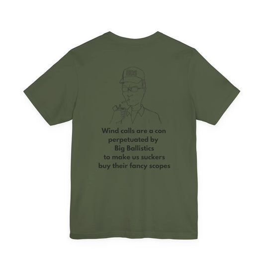 Bad Dope Society Wind Con T-Shirt, olive drab green, back view