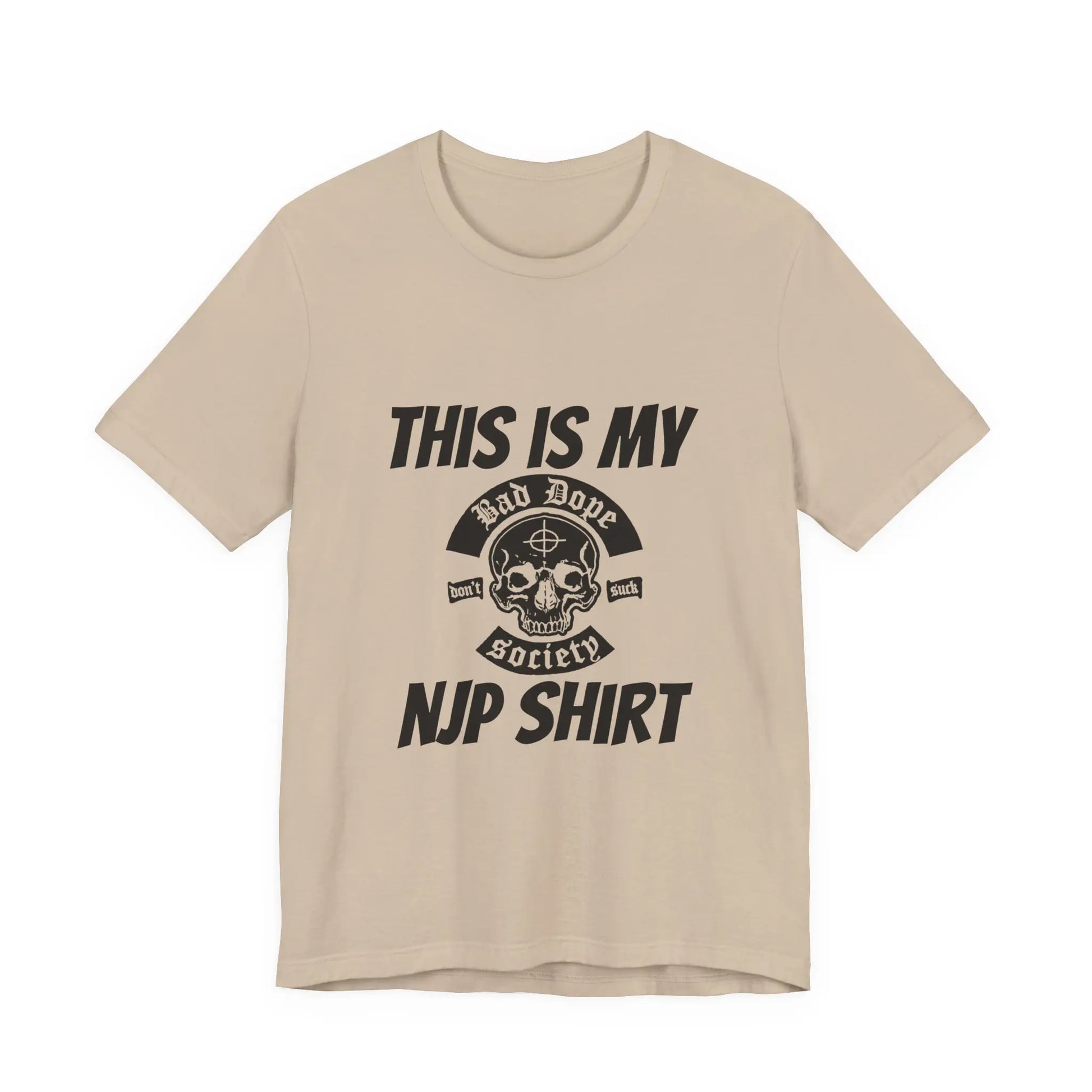 Bad Dope Society Pattaya 2026 T-Shirt, tan, front view