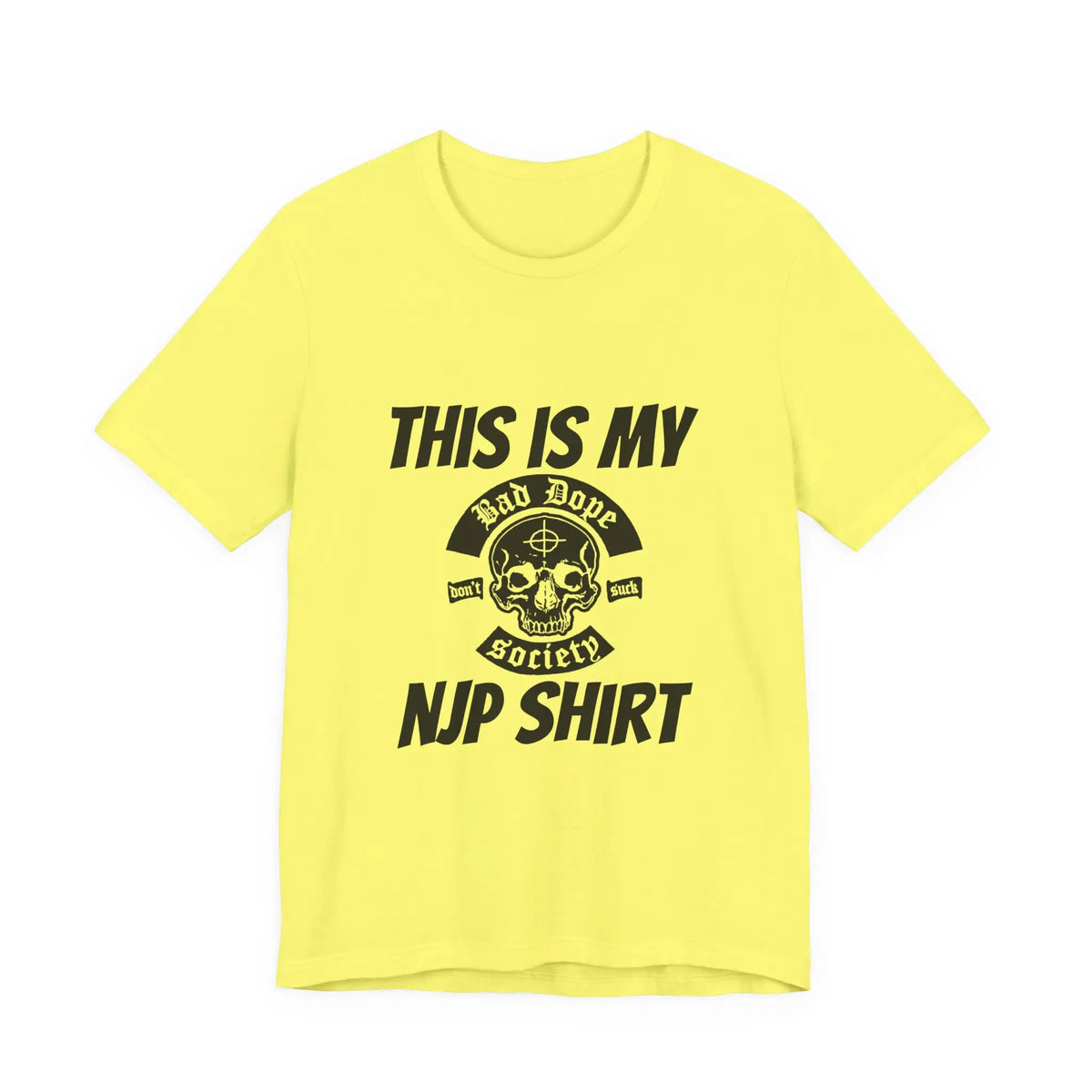 Bad Dope Society Pattaya 2026 T-Shirt, yellow, front view
