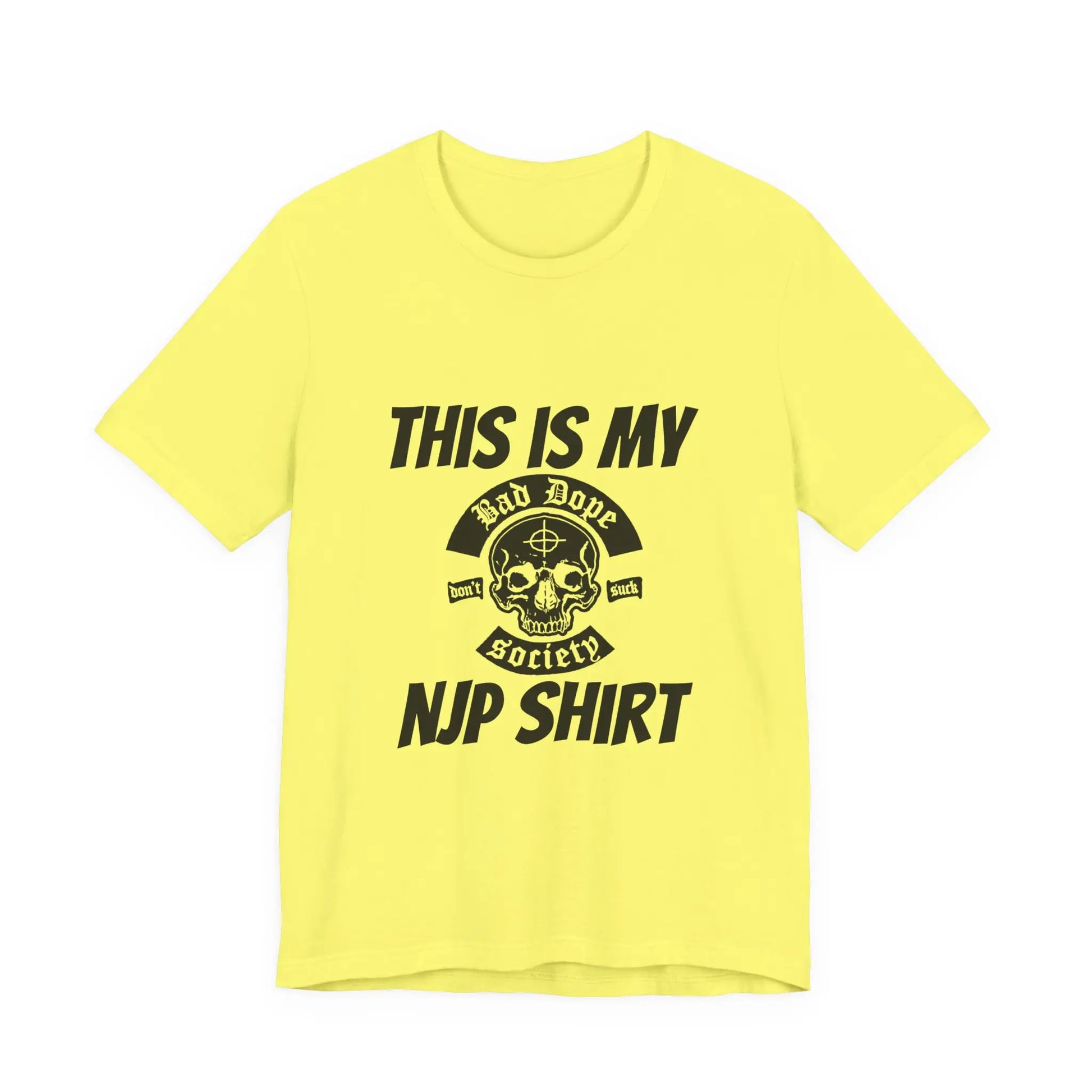 Bad Dope Society Pattaya 2026 T-Shirt, yellow, front view