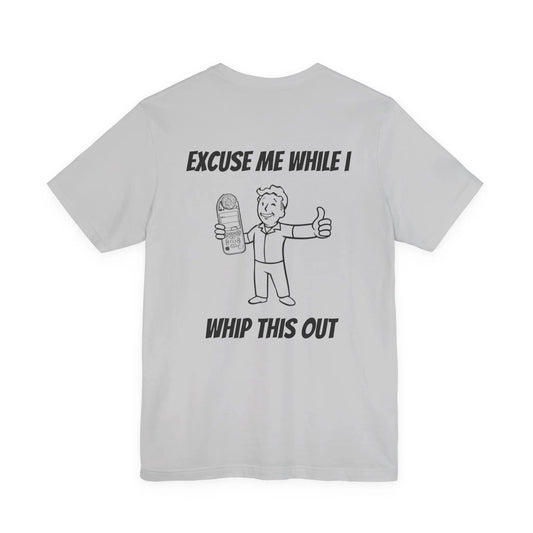 Bad Dope Society Whip This Out T-Shirt, grey, back view