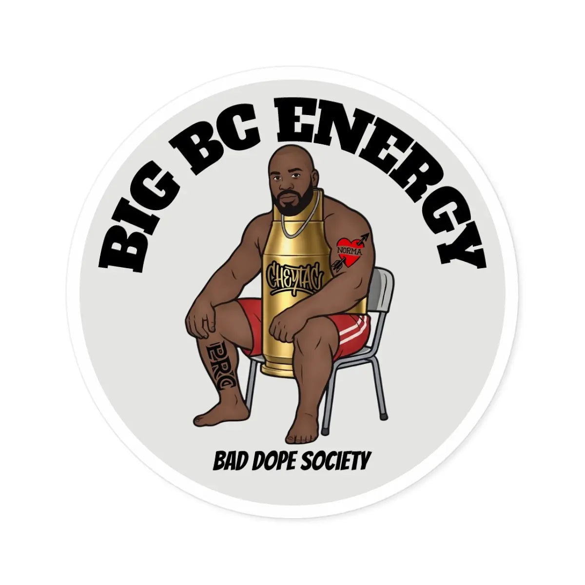 Bad Dope Society Big BC Sticker — funny long-range shooting sticker