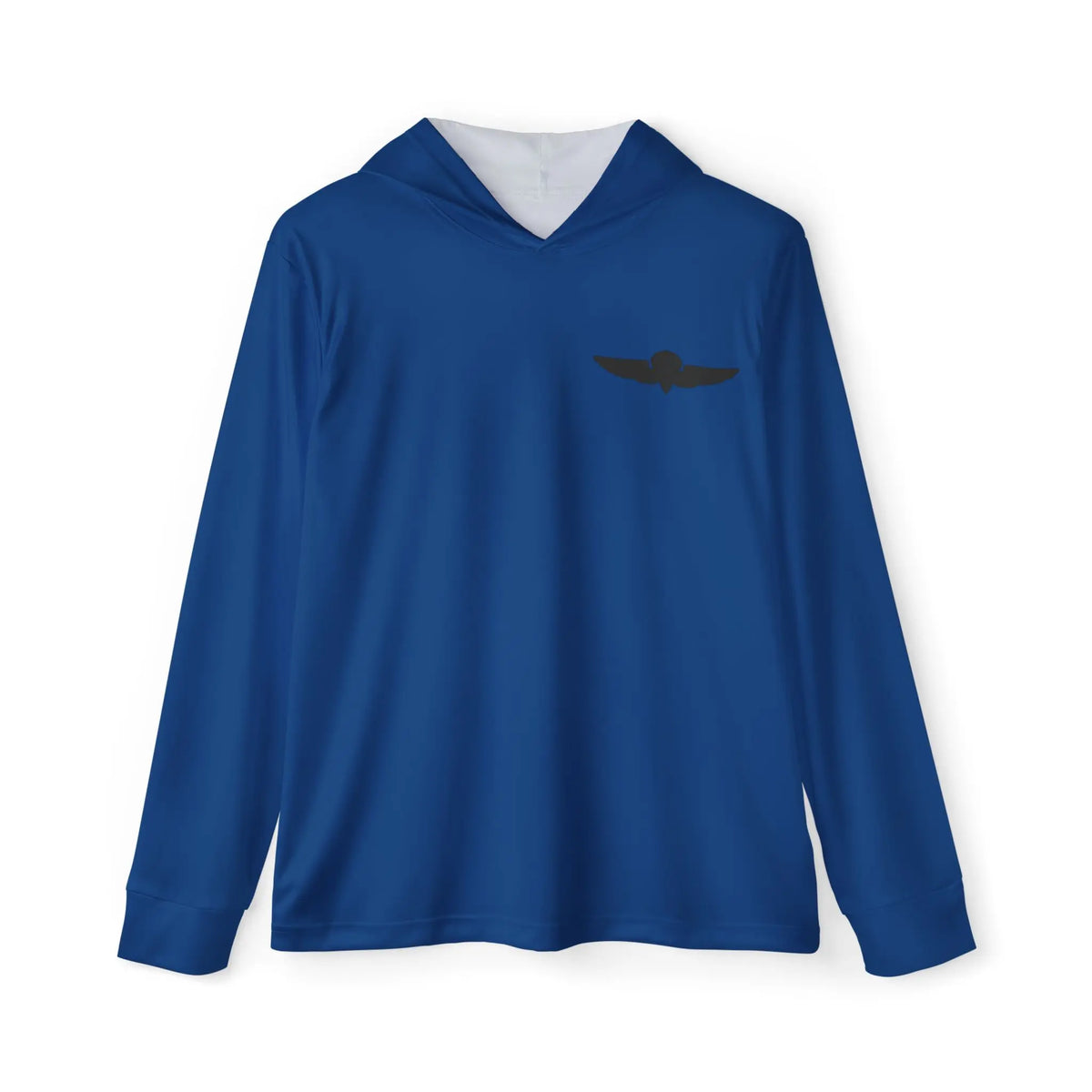 Bad Dope Society RAIDER Sunshirt, blue, front view — PRS sun shirt