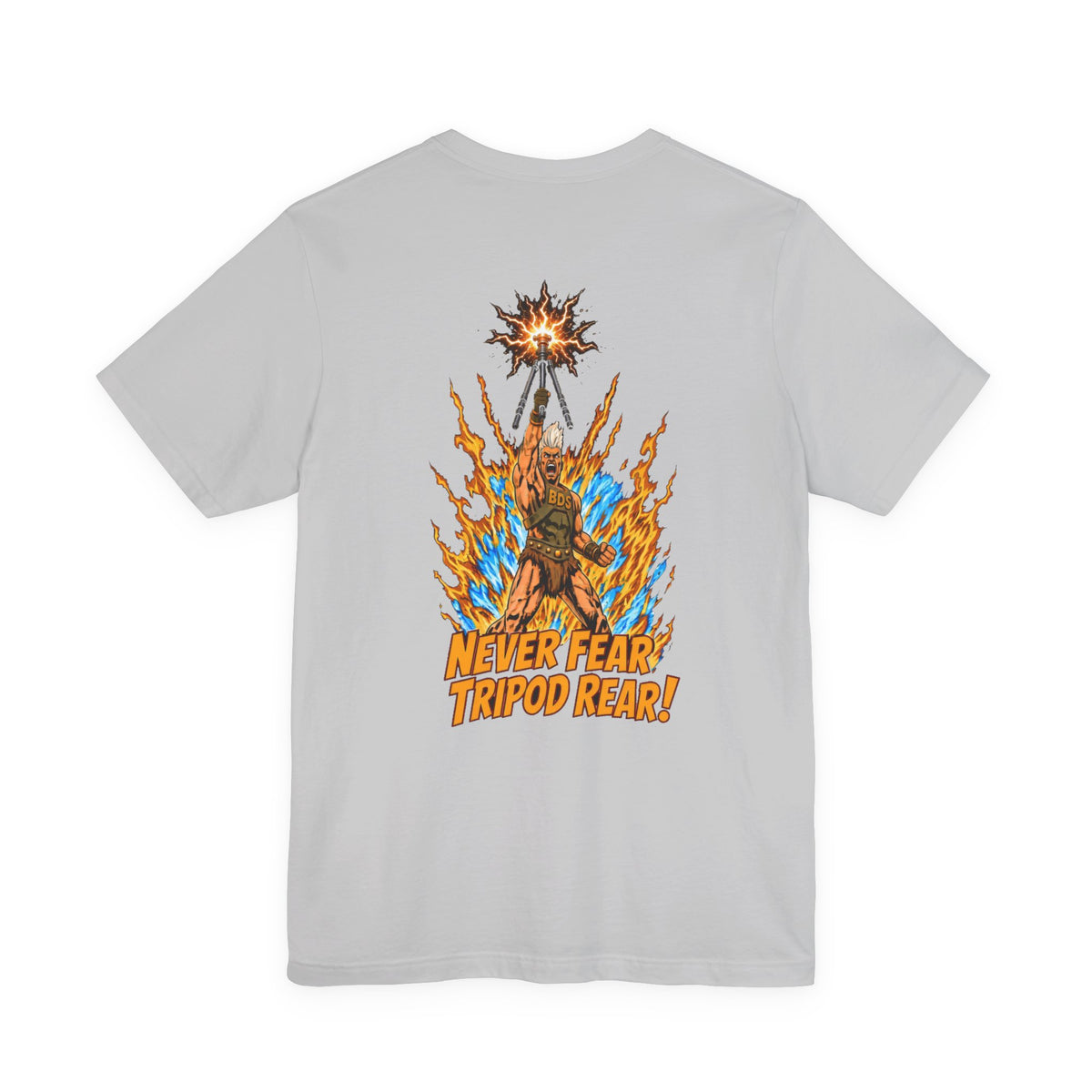 Bad Dope Society Tripod Rear T-Shirt, grey, back view