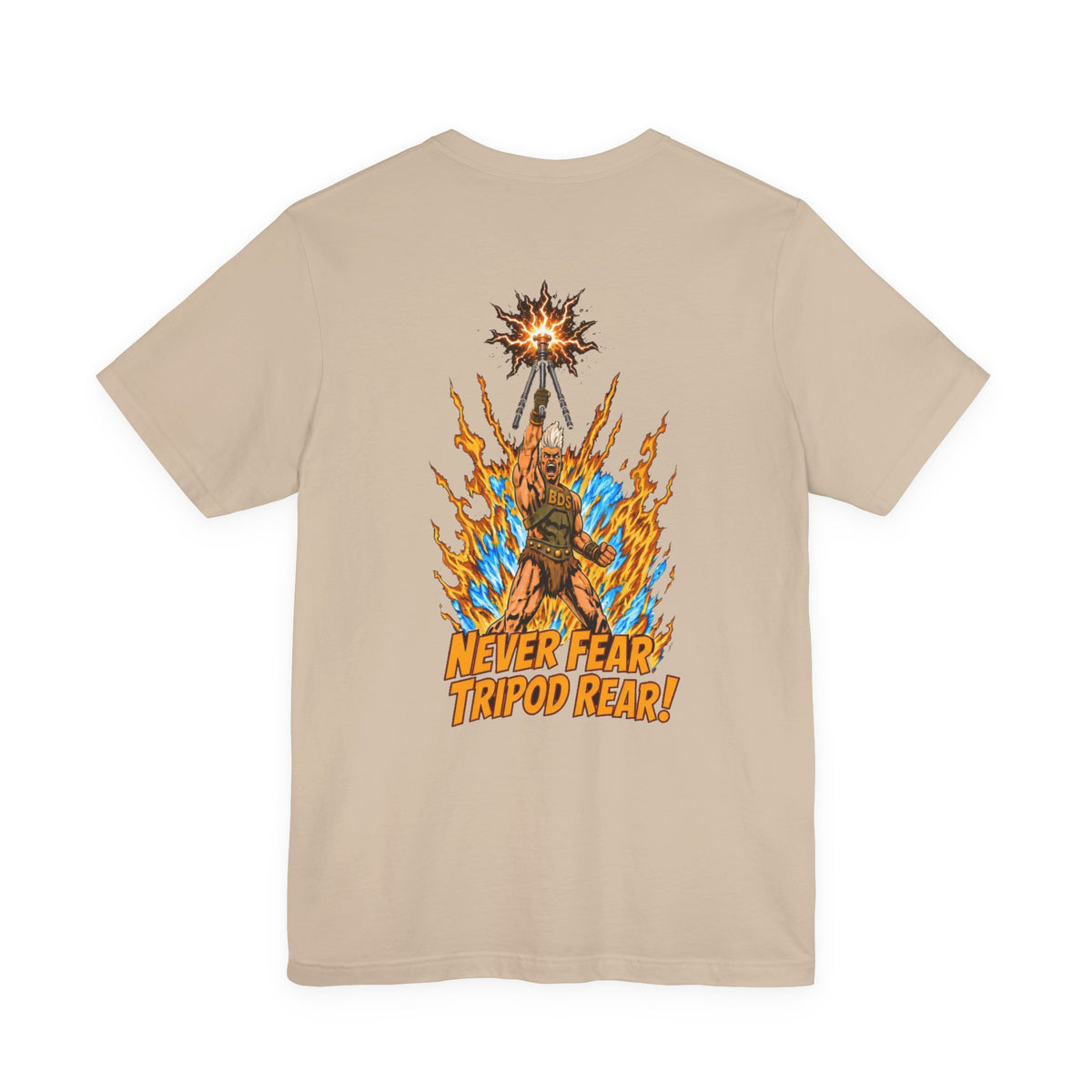 Bad Dope Society Tripod Rear T-Shirt, tan, back view