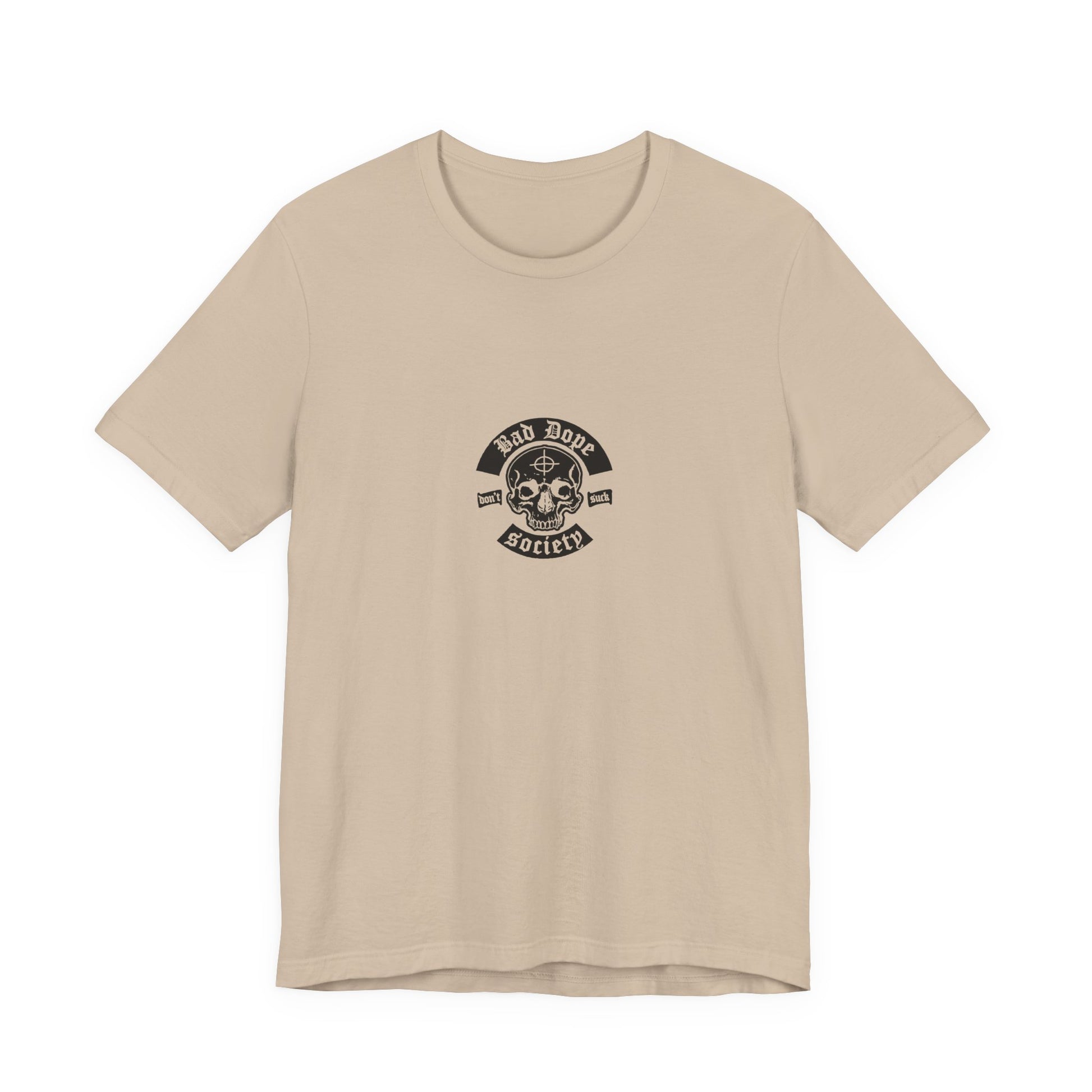 Bad Dope Society Tripod Rear T-Shirt, tan, front view